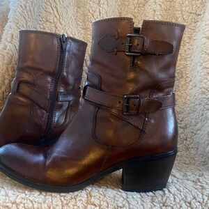 Clarks Dark Brown Heeled Boots